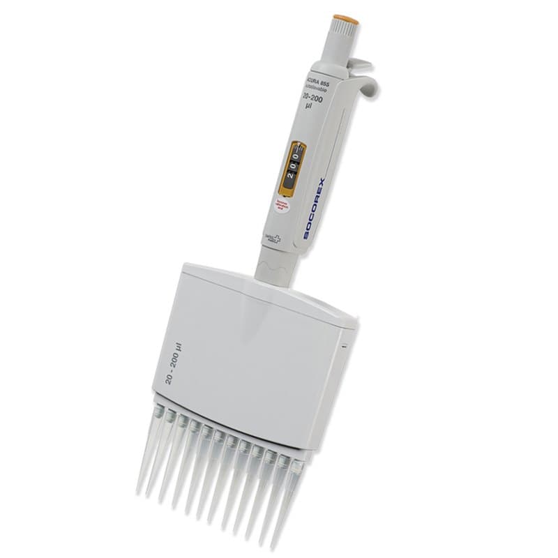 Socorex Acura® manual 855 8 ve 12 kanallı manuel mikropipet