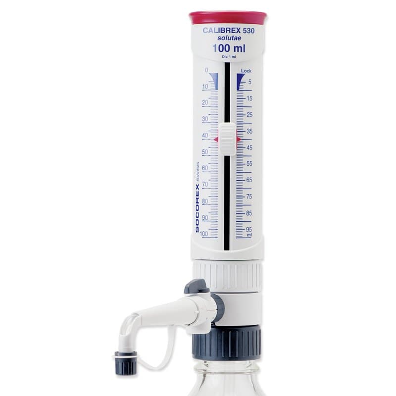 Socorex Calibrex™ solutae 530 şişe üstü dispenser (tuz, asit ve baz çözeltileri)