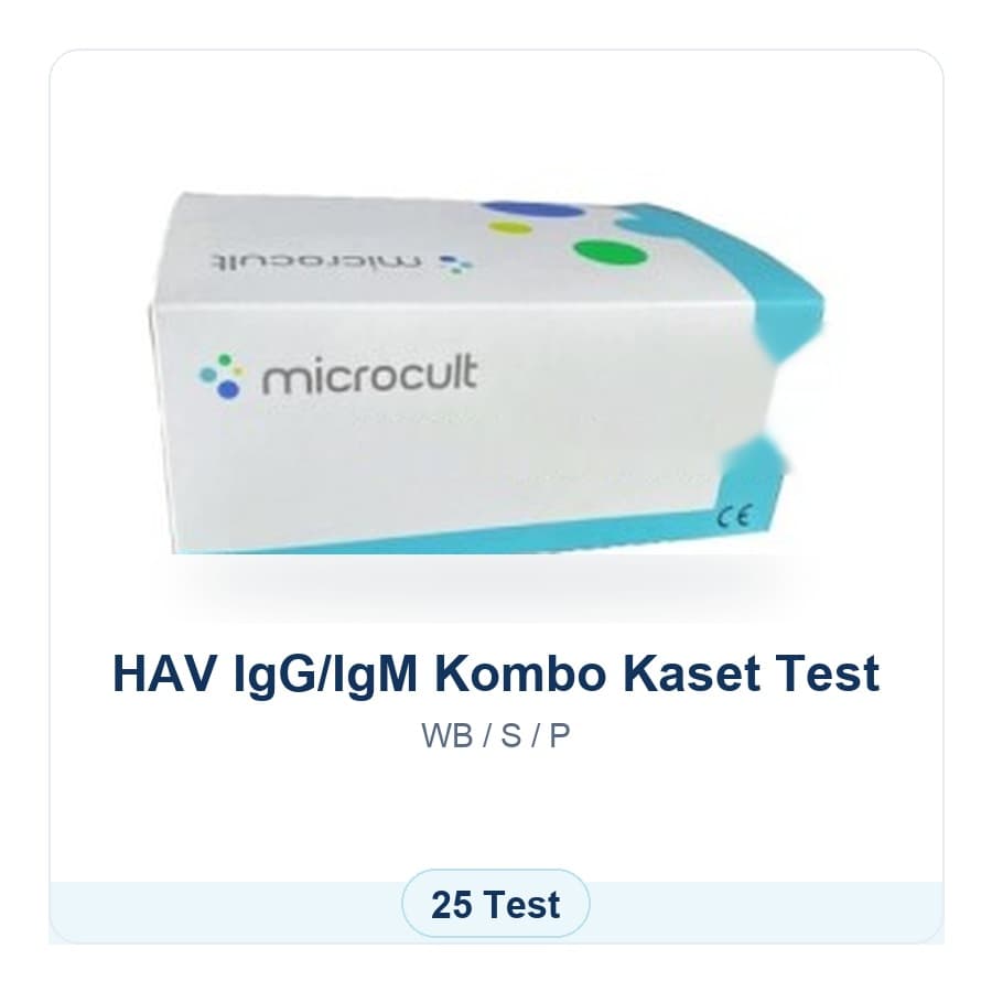 HAV IgG/IgM Kombo Kaset Test Microcult ürün görseli