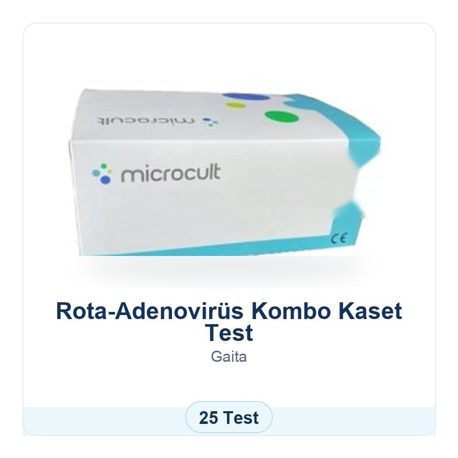 Rota-Adenovirüs Kombo Kaset Test Microcult ürün görseli